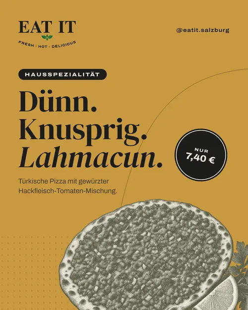 Lahmacun – dünn und knusprig, 7,40 €