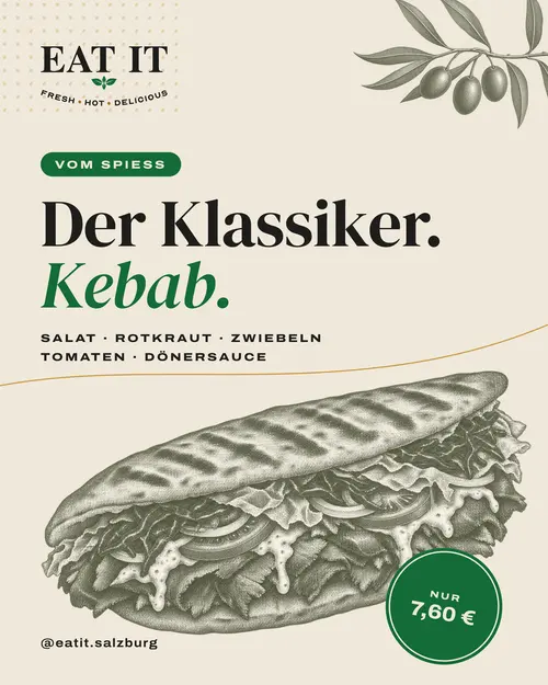 Der Klassiker: Kebab, nur 7,60 €