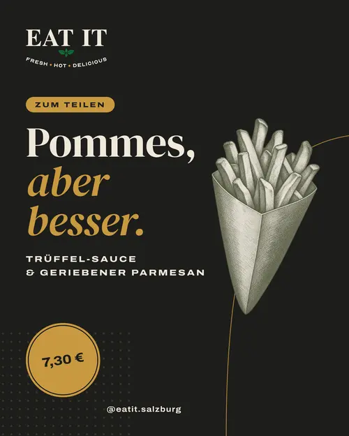 Pommes mit Trüffel-Sauce und Parmesan