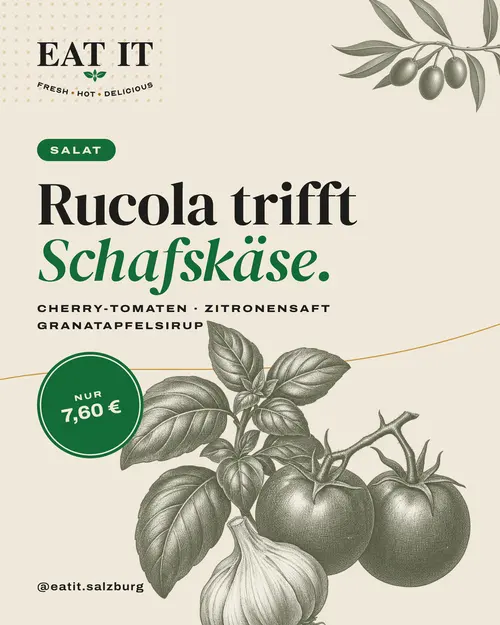 Rucola-Salat mit Schafskäse